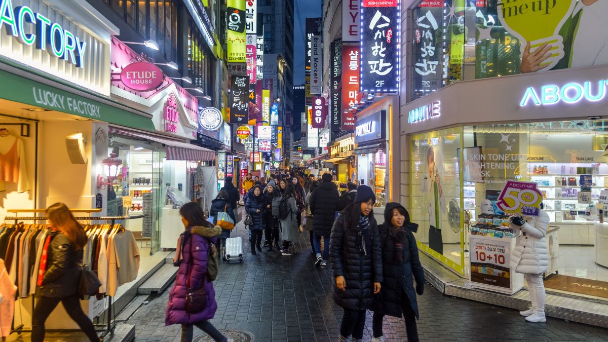 Myeongdong bevásárlóutca