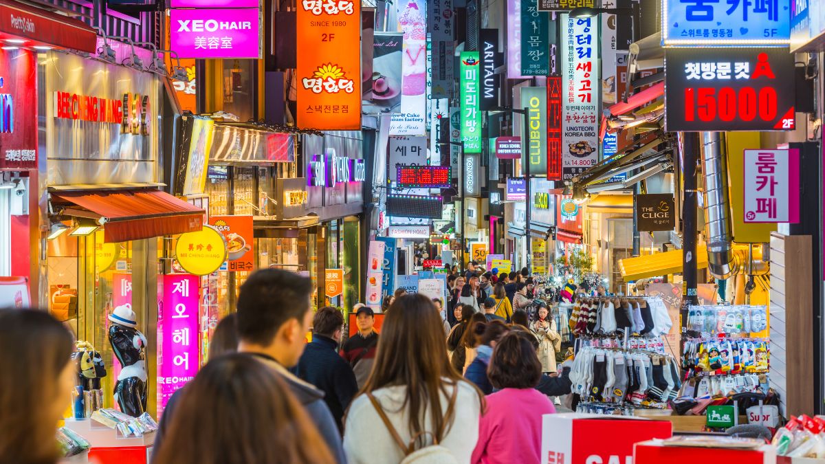 Myeongdong bevásárlóutca
